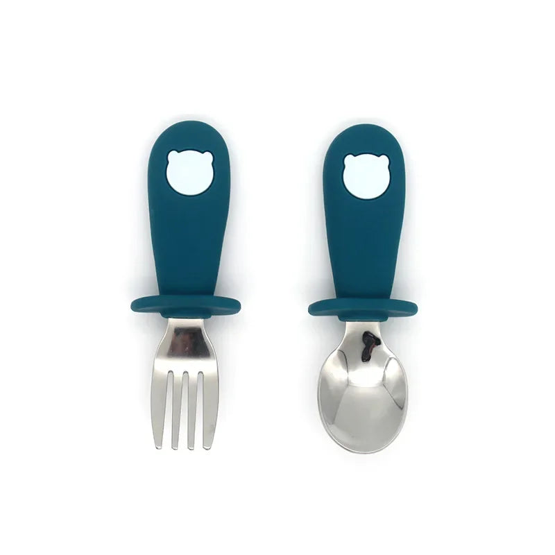 Baby fork and spoon set, Safe baby tableware, Best baby utensils, Infant feeding set, Toddler fork and spoon set, Buy baby fork and spoon online, Affordable baby utensils set, Baby feeding set with free shipping, Best utensils for babies learning to eat