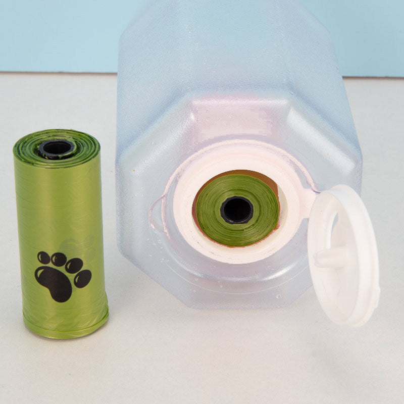 Portable pet water bottle, Pet water and food dispenser, Leak-proof pet water bottle, Travel pet accessories.