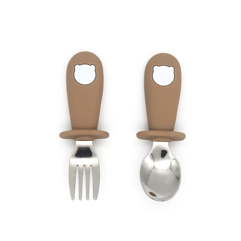 Baby fork and spoon set, Safe baby tableware, Best baby utensils, Infant feeding set, Toddler fork and spoon set, Buy baby fork and spoon online, Affordable baby utensils set, Baby feeding set with free shipping, Best utensils for babies learning to eat
