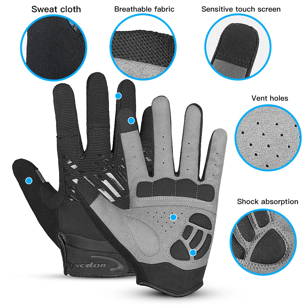 Close-up of touch screen gloves