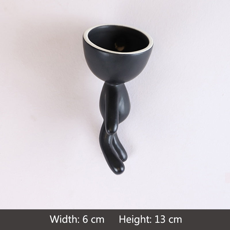 Humanoid Ceramic Flower Pot Planter