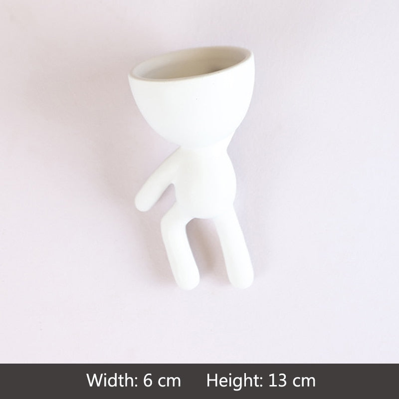 Humanoid Ceramic Flower Pot Planter