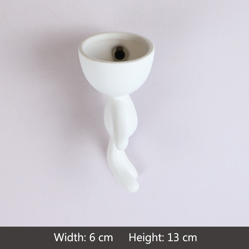 Humanoid Ceramic Flower Pot Planter